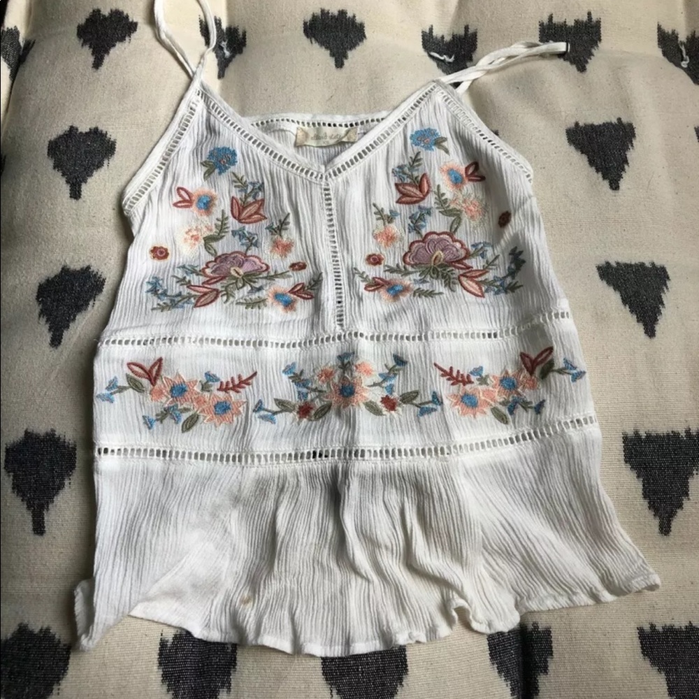 Altar’d state tank top cropped white size small